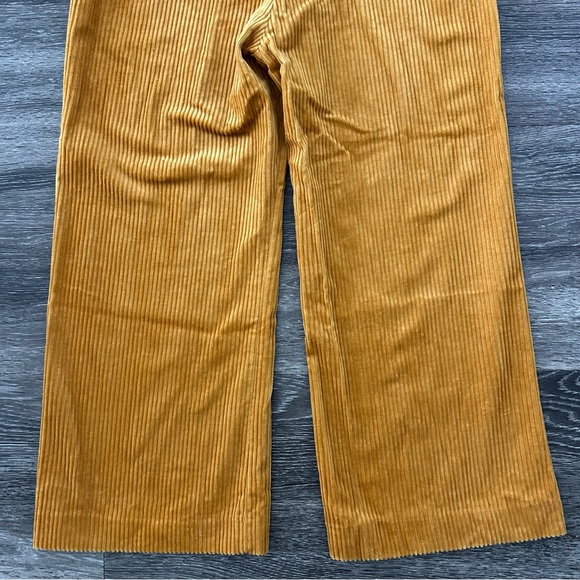 ZARA Woman Corduroy Wide Leg Pants Trousers XL Cropped Ankle Grazer Camel NWT - Picture 7 of 9